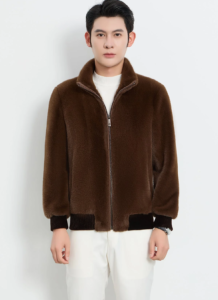 brown fur coat 