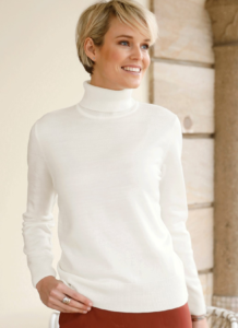 ribbed turtleneck sweater
