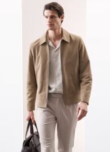 Suede Harrington Jacket 
